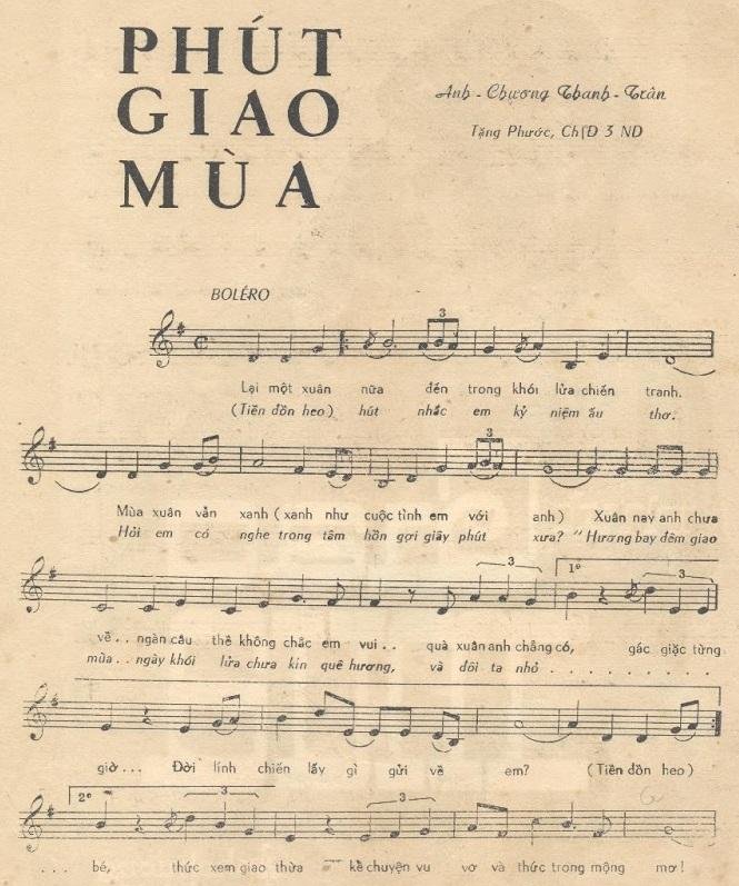 Sheet nhạc Phút Giao Mùa